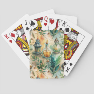 Vintage Apothecary Bottles Pattern (4) Playing Cards