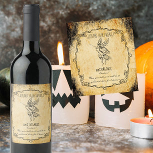 Vintage Apothecary Ground Fairy Wing Hallow Wine Label