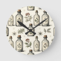 Vintage Apothecary Herb Bottles Pattern