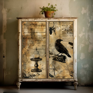 Vintage Apothecary Spell Script Decoupage Print Tissue Paper