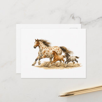 Vintage Appaloosa Horse Crewneck Retro 90s Horse Postcard