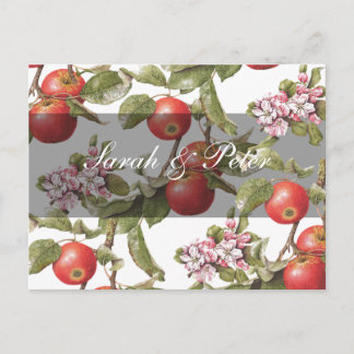 Vintage Apple Blossom Save-the-Date Announcement Postcard