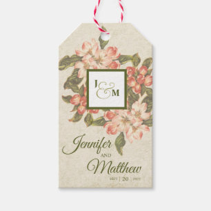 Vintage Apple Blossom Wedding Gift Tags