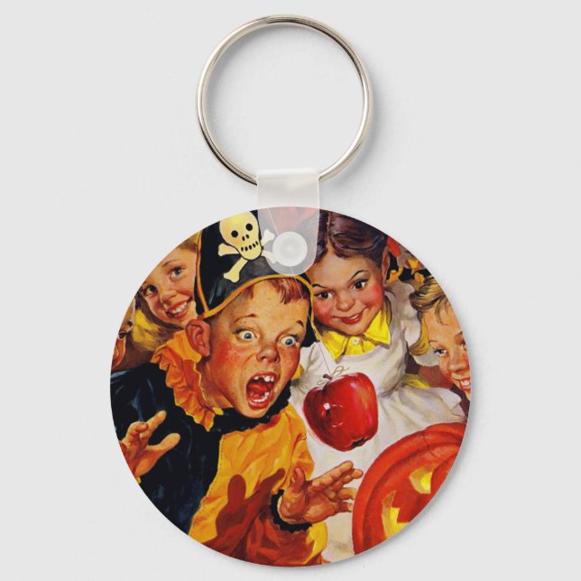 Vintage Apple Bobbing Key Ring (Front)