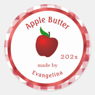 Vintage Apple Butter Personalised Canning Classic Round Sticker
