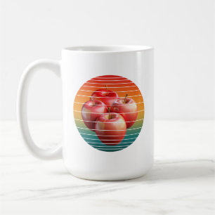 Vintage apple fruits heathy food coffee mug