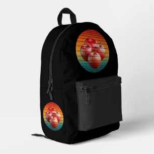 Vintage apple fruits heathy food  printed backpack