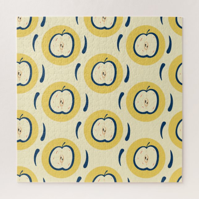 Vintage Apple Pattern: Classic Wallpaper Jigsaw Puzzle (Vertical)