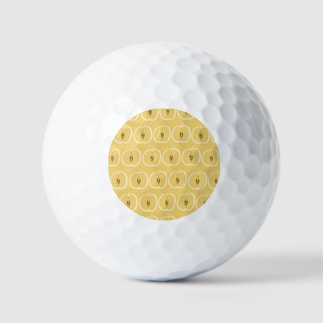 Vintage Apple Pattern: Wallpaper Design. Golf Balls (Front)