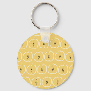 Vintage Apple Pattern: Wallpaper Design. Key Ring