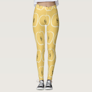 Vintage Apple Pattern: Wallpaper Design. Leggings