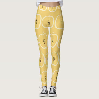 Vintage Apple Pattern: Wallpaper Design. Leggings