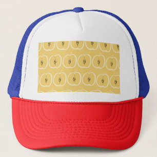 Vintage Apple Pattern: Wallpaper Design. Trucker Hat
