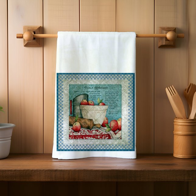 Vintage Apple Recipe Ephemera Tea Towel (Creator Uploaded)