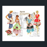 Vintage Apron Sewing Pattern Poster<br><div class="desc">Aprons are coming back.</div>