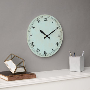 Vintage Aqua Cream Wall Clock