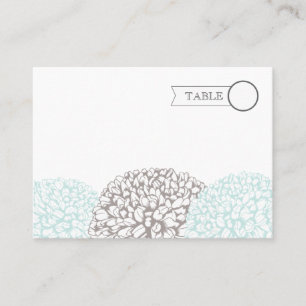 Vintage Aqua Flowers Suite Table Name Place Cards