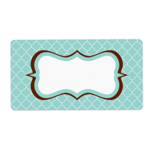 Vintage Aqua Lace Labels