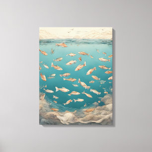 Vintage Aquatic Canvas Print