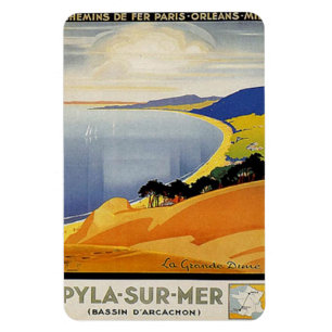 Vintage Aquitaine, Pyla-sur-mer, France - Magnet