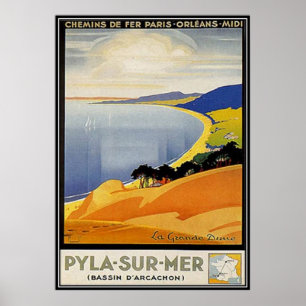 Vintage Aquitaine, Pyla-sur-mer, France - Poster