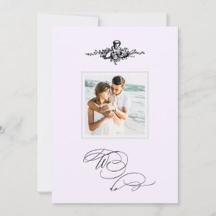 *~* Vintage AR6 Cherub PHOTO QR RSVP Wedding Invitation