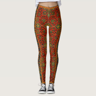 Vintage Arabian Carpet Print Leggings