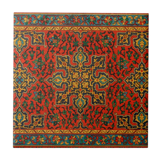 Vintage Arabian Carpet Print Tile (Front)