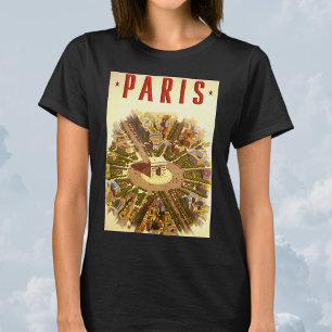 Vintage Arc de Triomphe, Paris, France Travel Art T-Shirt