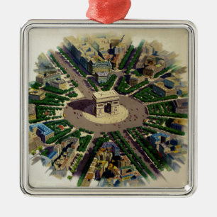 Vintage Arc de Triomphe Paris Metal Tree Decoration