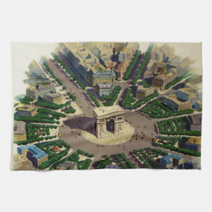 Vintage Arc de Triomphe Paris Tea Towel
