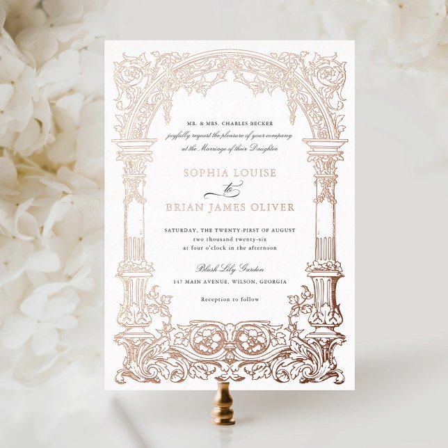 Vintage Arch Vines Ornament Frame Rose Gold (Creator Uploaded)