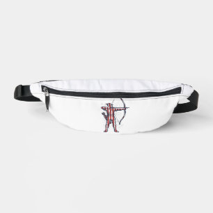 Vintage Archer American Flag Bow Hunting Shirt_1 Bum Bags