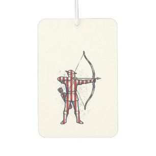Vintage Archer American Flag Bow Hunting Shirt_1 Car Air Freshener