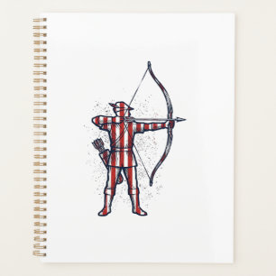 Vintage Archer American Flag Bow Hunting Shirt_1 Planner