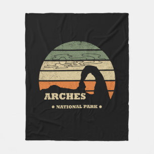 Vintage Arches National Park - Moab - Utah  Fleece Blanket