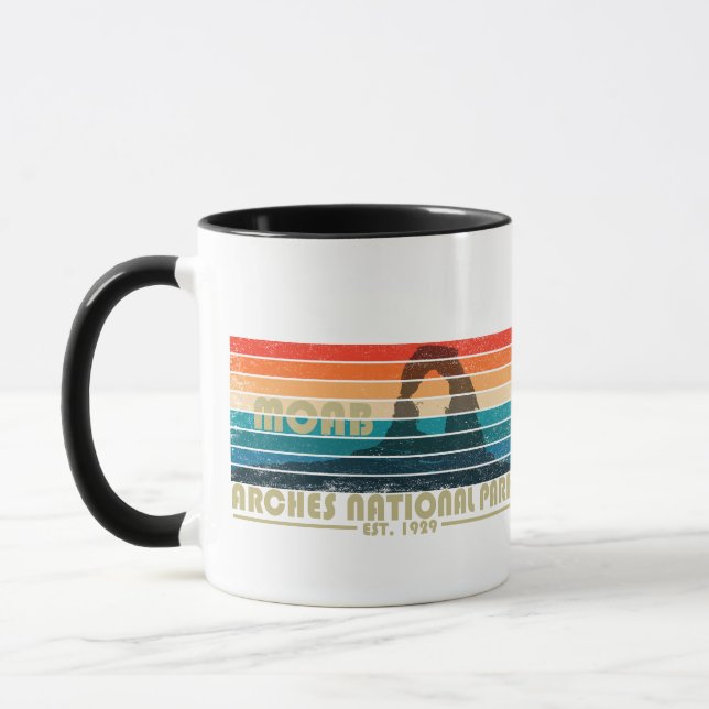Vintage Arches National Park Moab Utah Mug (Left)
