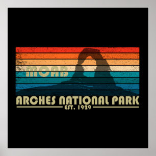 Vintage Arches National Park Moab Utah Poster