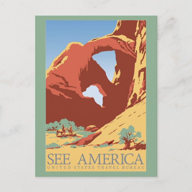 Vintage Arches National Park Travel Postcard (Front)