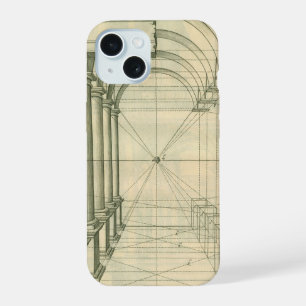 Vintage Architecture, Arches Columns Perspective iPhone 15 Case