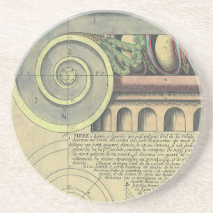 Vintage Architecture; Capital Volute by Vignola Coaster
