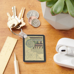 Vintage Architecture; Capital Volute by Vignola Key Ring