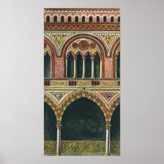 Vintage Architecture,  Citadel in Pavia, Italy Poster
