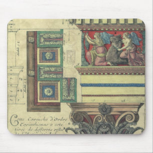 Vintage Architecture, Column with Cornice Moulding Mouse Pad
