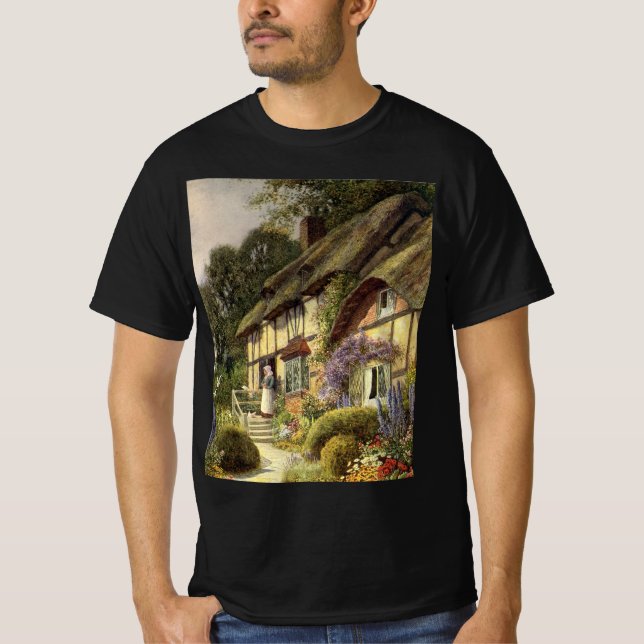 Vintage Architecture, Country Cottage House T-Shirt (Front)