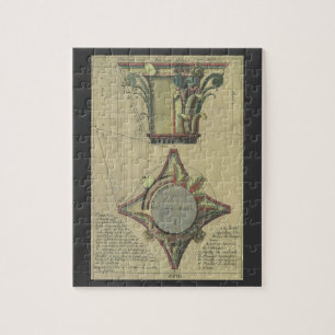 Vintage Architecture, Decorative Capital Crown Jigsaw Puzzle