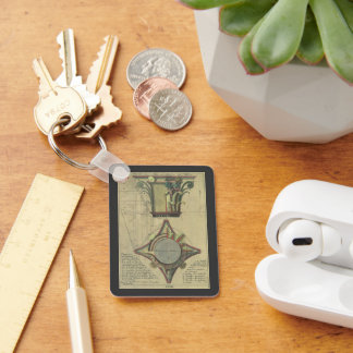 Vintage Architecture, Decorative Capital Crown Key Ring