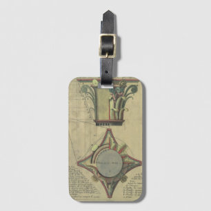 Vintage Architecture, Decorative Capital Crown Luggage Tag