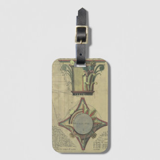 Vintage Architecture, Decorative Capital Crown Luggage Tag