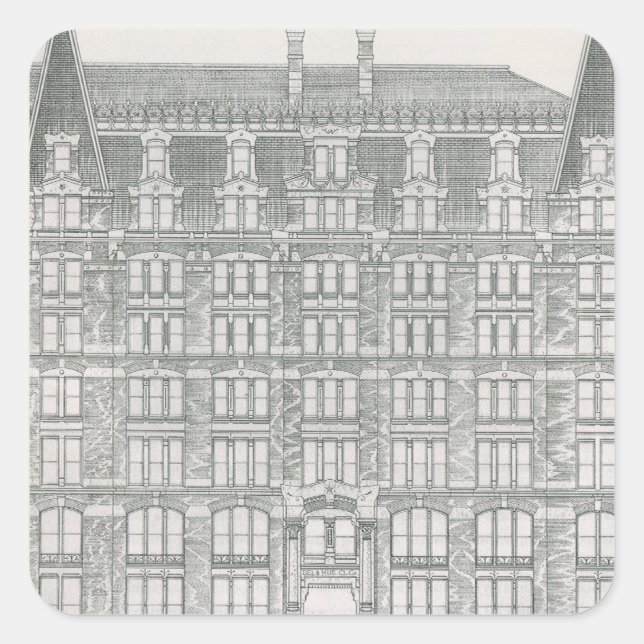 Vintage Architecture, Delaware & Hudson Canal Co. Square Sticker (Front)